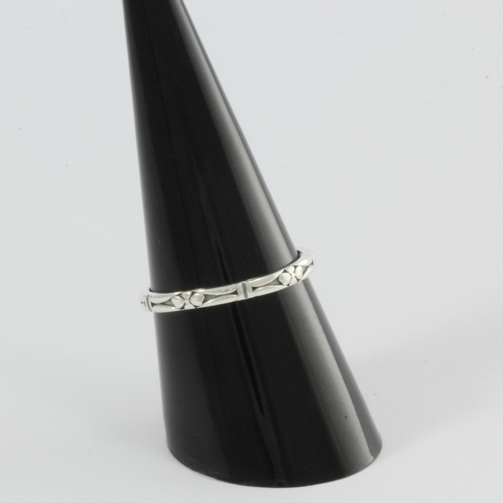 Bague Anneau En Argent Sterling Gravée Bretonne / Celtique - Taille 54 - Occasion Bon État